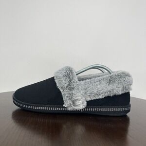 Skechers Shoes Womens 7 Black Cali Memory Foam On-The-GO Suede Faux Fur Lined